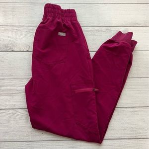 Figs Women's Track Pants in Burgundy